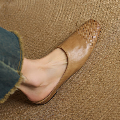 Mila Leather Slip-On Mules