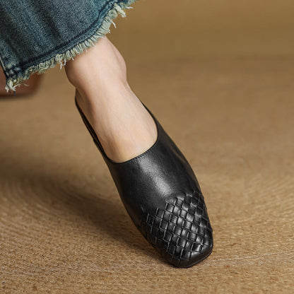 Mila Leather Slip-On Mules