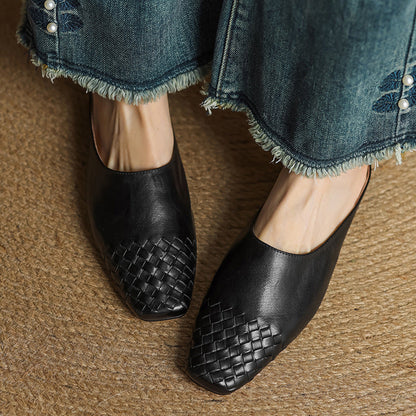 Mila Leather Slip-On Mules