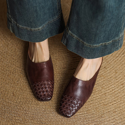 Mila Leather Slip-On Mules