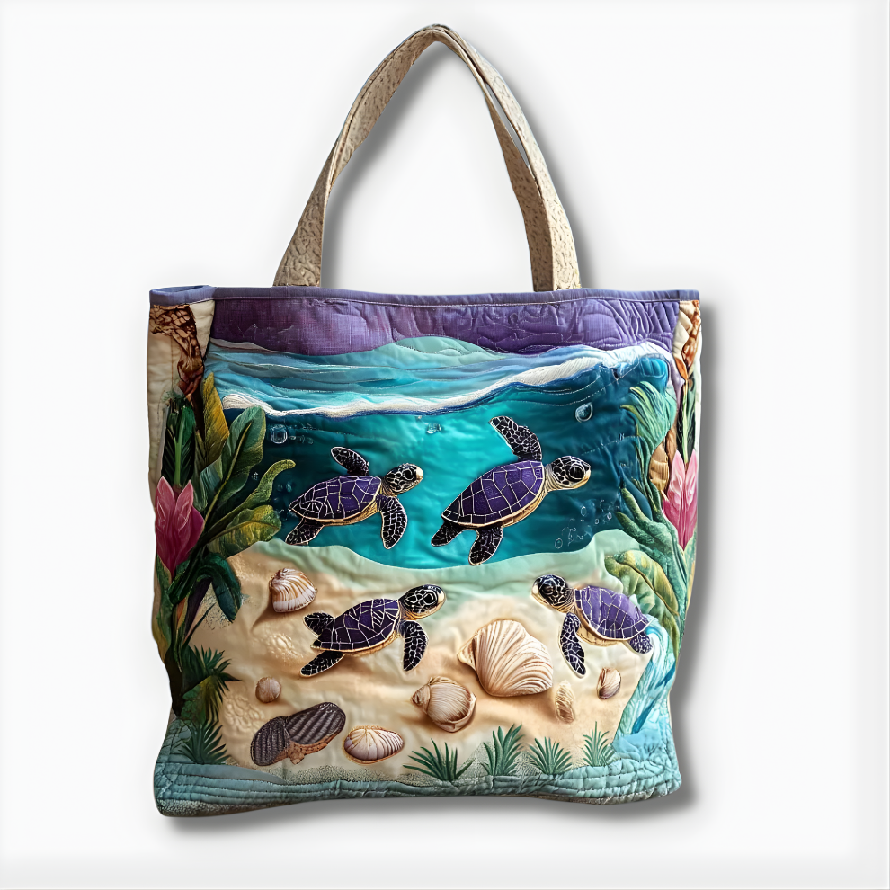 Ocean Turtle Quilted Tote