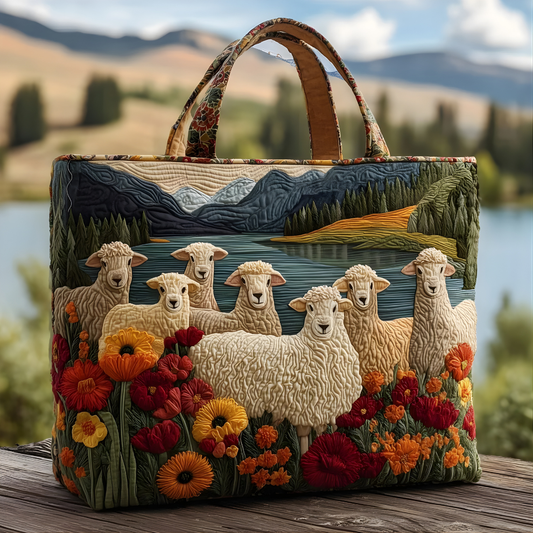 Rustic Lakeside Quilted Tote