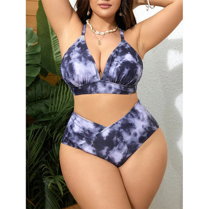 Ada | Plus Size Tie-Dye Bikini Set