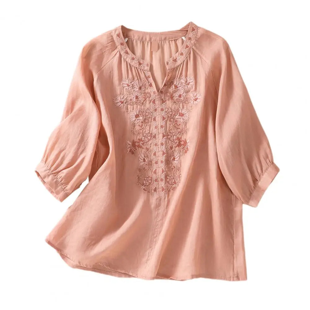 Sophie Embroidered Cotton Blouse