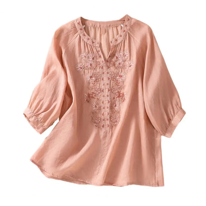 Sophie Embroidered Cotton Blouse