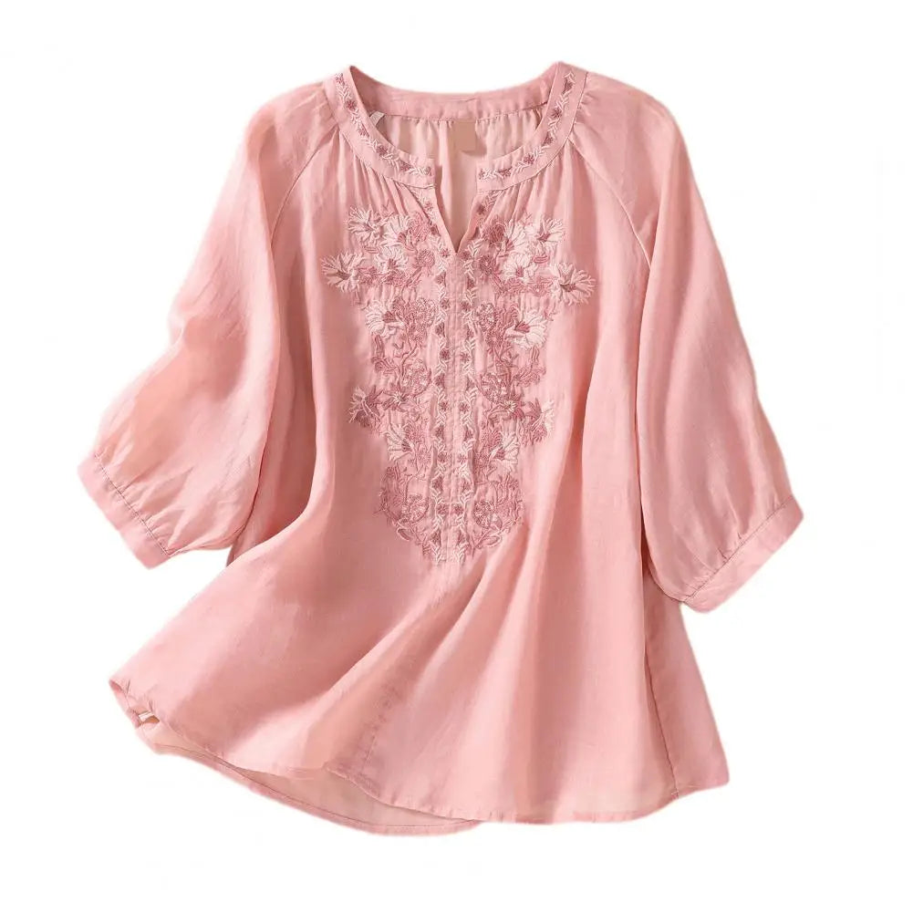 Sophie Embroidered Cotton Blouse