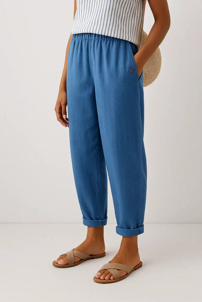 Romina Linen-Cotton Trousers
