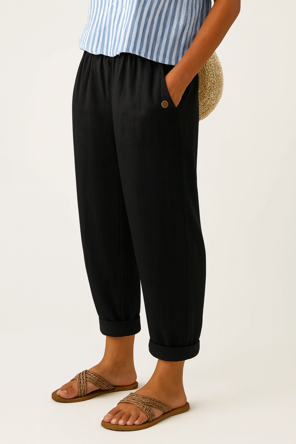 Romina Linen-Cotton Trousers