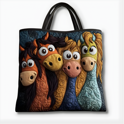 Whimsical Stable Friends | Handmade Quilted Tote
