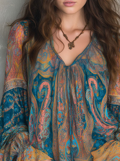 Selah Paisley Chiffon Blouse