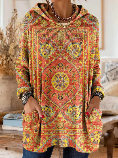 Alice Ethnic Print Hoodie
