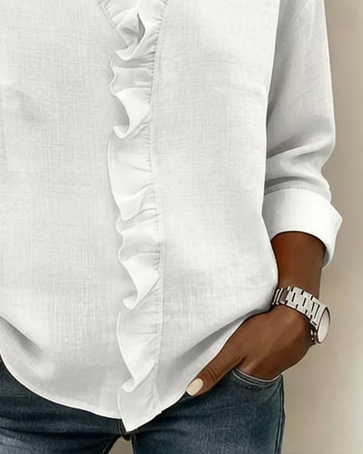 Lottie Ruffle V-Neck Blouse