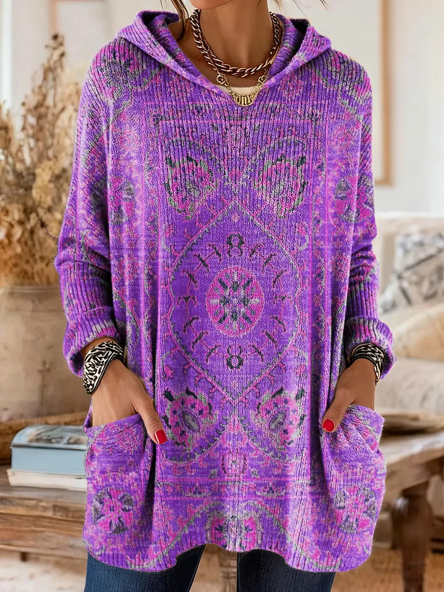 Alice Ethnic Print Hoodie