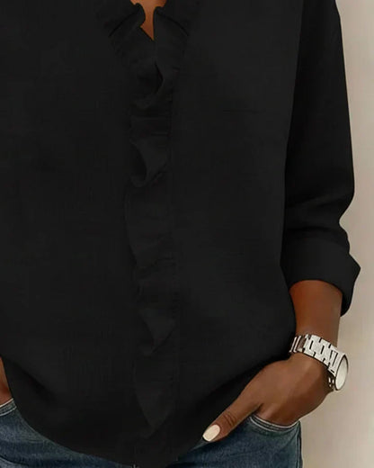 Lottie Ruffle V-Neck Blouse