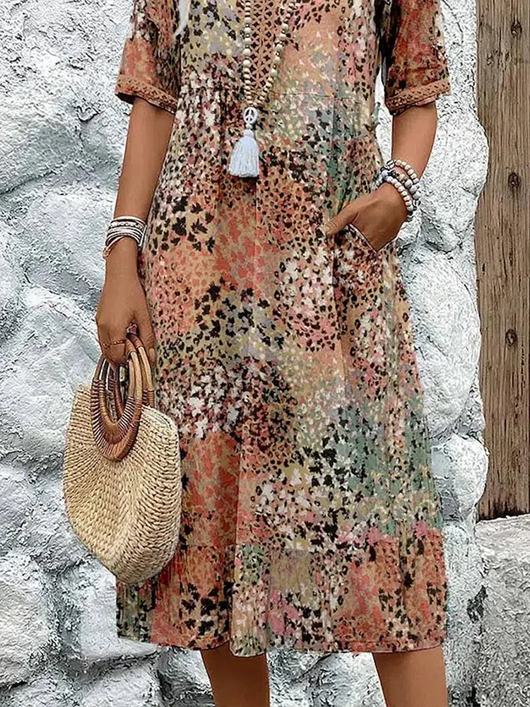 Maya™ Vibrant Midi Dress