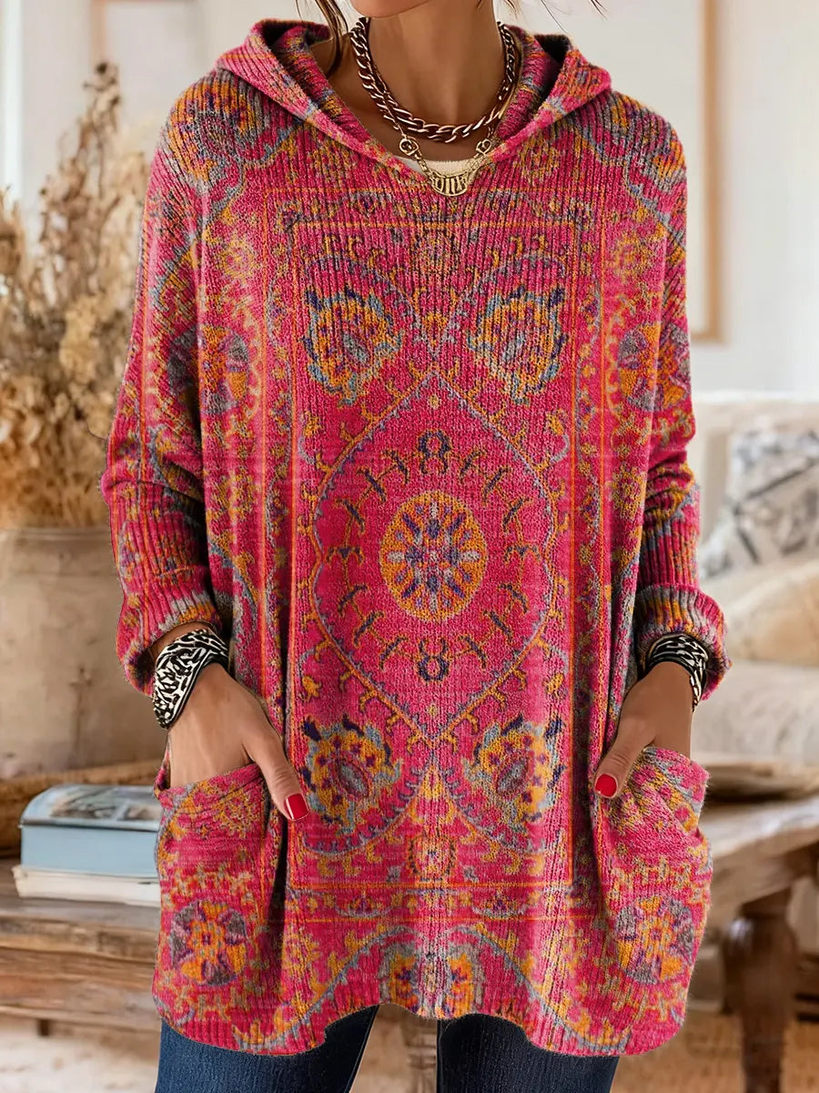 Alice Ethnic Print Hoodie