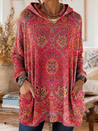Alice Ethnic Print Hoodie