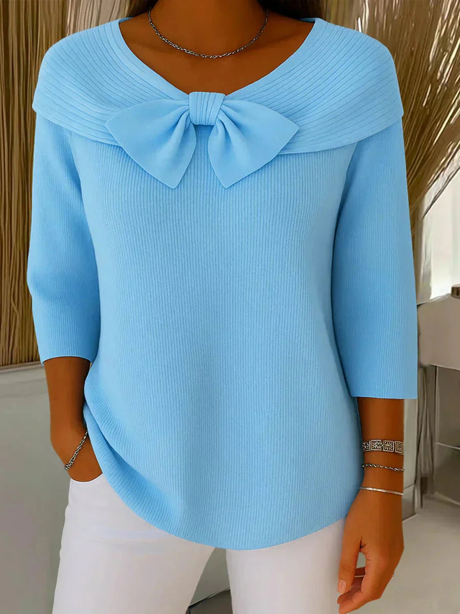 Remi Knitted Bow Top