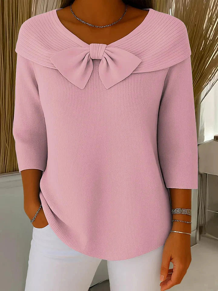 Remi Knitted Bow Top