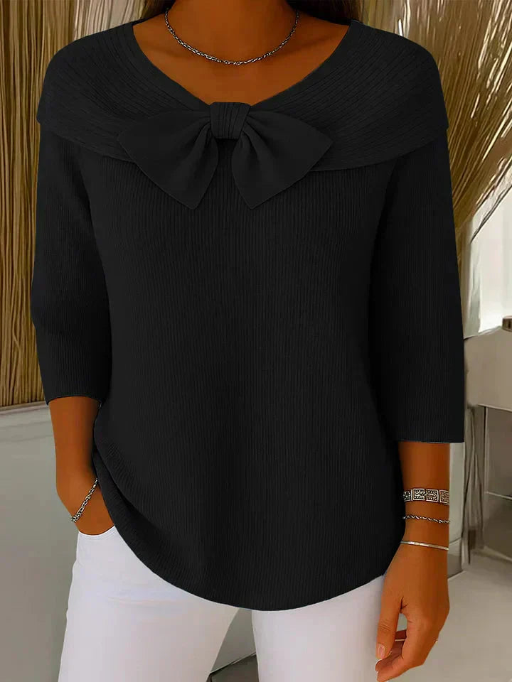 Remi Knitted Bow Top