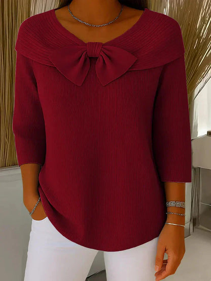 Remi Knitted Bow Top