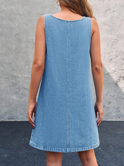 Coraline | Casual Denim Overall Dress